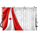 Canadian Flag Photography Backdrops Wood Floor Background Backdrops Props Canada Flag For Kids Vinyl photo Backdrop Girls