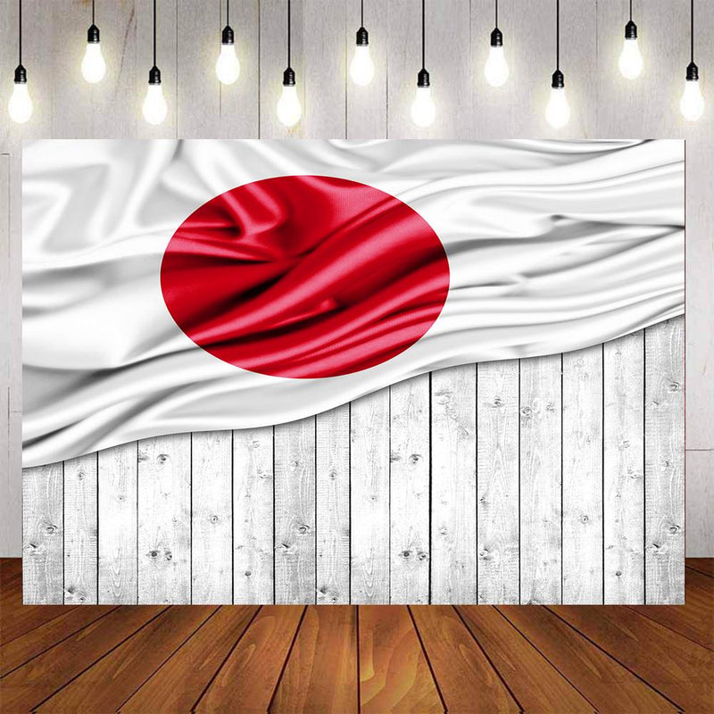 Japanese Flag Photography Backdrops Wood Floor Banner Background Backdrops Props Japan Flags Vinyl photo Backdrop