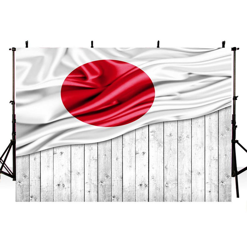 Japanese Flag Photography Backdrops Wood Floor Banner Background Backdrops Props Japan Flags Vinyl photo Backdrop