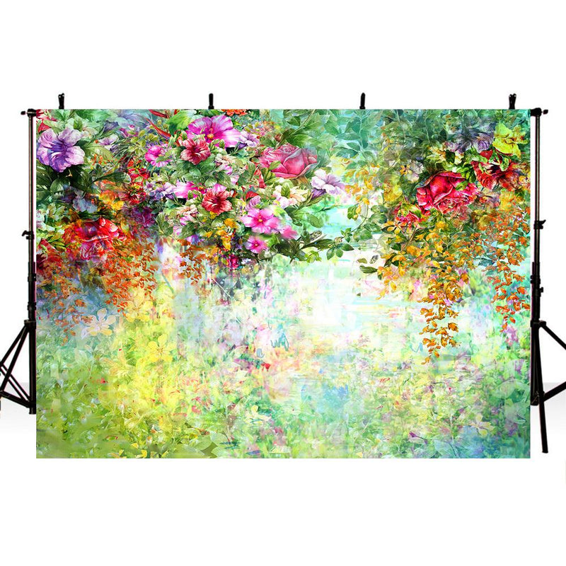 Colorful Flowers Photography Backdrops Floral Party Banner Decoration Background Backdrops Girls Vinyl photo Backdrop