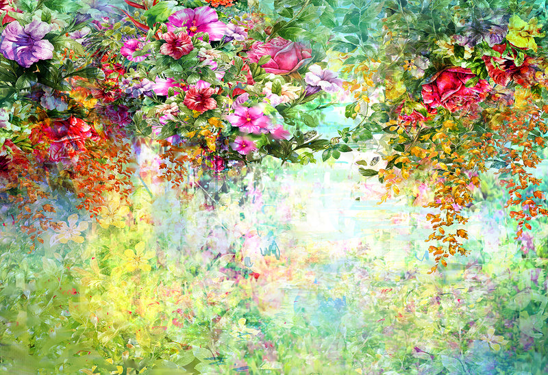 Fleurs colorées photographie décors fête florale bannière décoration fond décors filles vinyle photo toile de fond