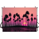 Sea Beach Photography Backdrops Hawaii Luau Sunset Background Backdrops Tropical Vinyl photo Backdrop