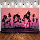Sea Beach Photography Backdrops Hawaii Luau Sunset Background Backdrops Tropical Vinyl photo Backdrop