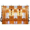 Interior Photography Backdrops Wedding Indoor Home Party Decoration Background Backdrops Golden Vinyl photo Backdrop