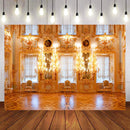 Interior Photography Backdrops Wedding Indoor Home Party Decoration Background Backdrops Golden Vinyl photo Backdrop