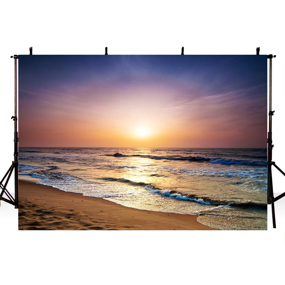 Hawaii Beach Photography Backdrops Ocean Sunset Background Backdrops Props Vinyl photo Backdrop