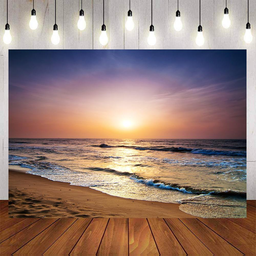 Hawaii Beach Photography Backdrops Ocean Sunset Background Backdrops Props Vinyl photo Backdrop