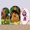 Masha and Bear Photo Background Girls Birthday Party Cover Theme Arch Background Double Side Elastic Covers