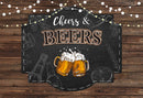 Cheers and Beers Birthday Party Backdrop Decoration Supplies Rustic Wood Board Glitter Photo Booth Backgrounds