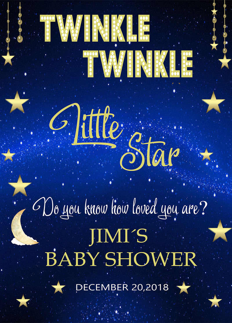 twinkle twinkle litter star photo backdrop customized name backdrops baby shower photo booth props twinkle stars backdrop for party photography backdrop navy blue stars