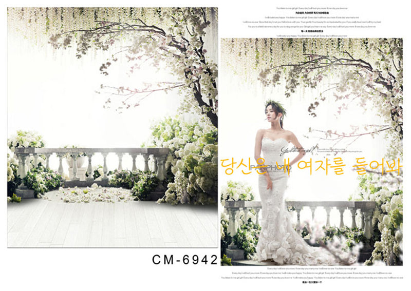 Floral Party Backdrop for Photography Wedding Bridal Photographic Backgrounds Flowers Photocall Photo Prop
