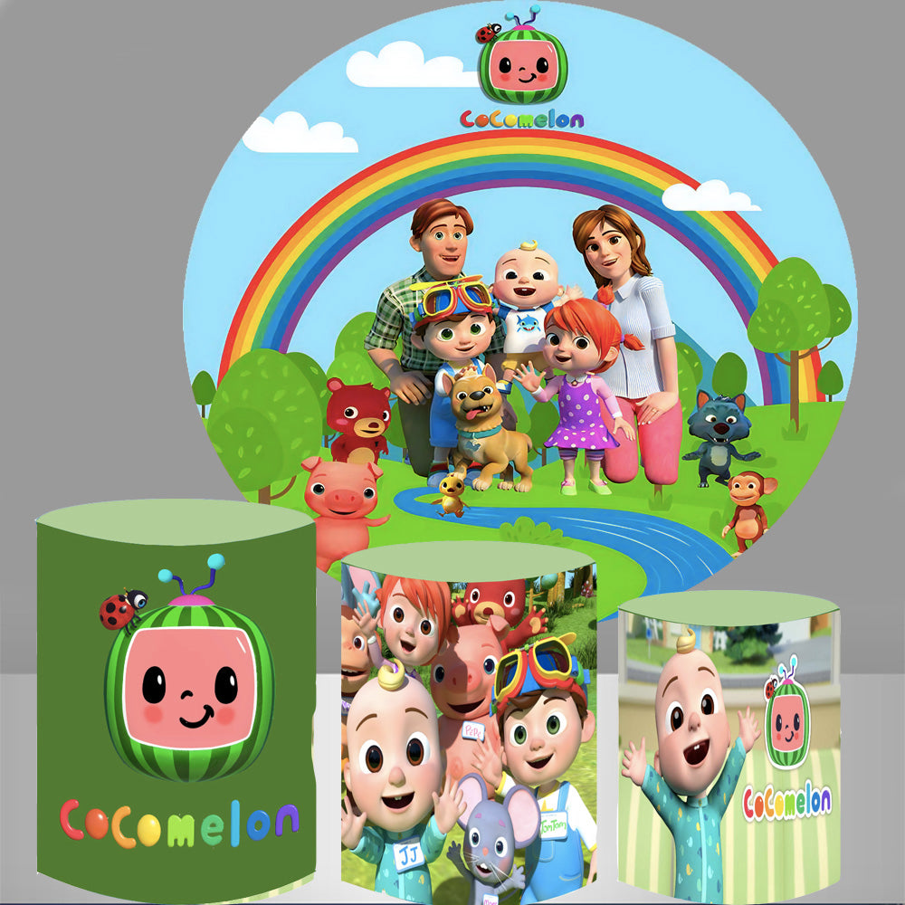 Cocomelon Round Backdrop