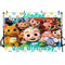 Happy Birthday Cocomelon Family Party Custom Photo Studio Background Kids Party Backdrop Vinyl Photo Backdrop