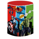 Marvel Avengers Round Backdrop Hulk Iron Man Kids Birthday Party Circle Background Table Banner Covers