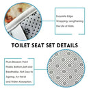 Elegant Shower Curtain Leaf Bathroom Bath Carpet Anti-slip Mats Doormats Soft Toilet Rugs 4 pieces Set Home Decoration