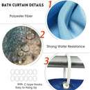 Elegant Shower Curtain Leaf Bathroom Bath Carpet Anti-slip Mats Doormats Soft Toilet Rugs 4 pieces Set Home Decoration