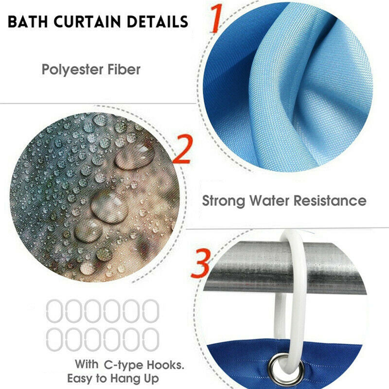 8 Planets Shower Curtain Universe Outer Space Waterproof Set Home Decor Bath Mat Toilet Lid Cover Flannel Bathroom Carpet 4 Piece Set