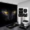 Wolf Eyes Shower Curtain Animal Bathroom Bath Carpet Anti-slip Mats Doormats Soft Toilet Rugs 4 pieces Set Home Decoration