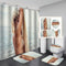 Sexy Women Shower Curtain Waterproof Set Home Decor Hot Girls Bath Mat Toilet Lid Cover Flannel Bathroom Carpet 4 Piece Set