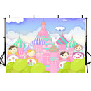 Cartoon Photography Backdrops Kids Party Idea Banner Background Clouds Backdrops Photo Studio