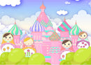 Cartoon Photography Backdrops Kids Party Idea Banner Background Clouds Backdrops Photo Studio