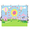 Child Amusement Park Photography Backdrops Kids Photo Props Birthday Party Banner Carousel Background Photo Studio