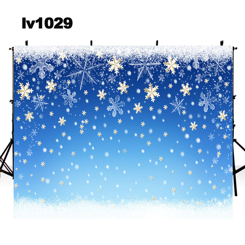 winter snow photo backdrop blue Christmas tree photography background Merry Xmas eve photo booth props indoor decor Vinyl Fabric backdrop