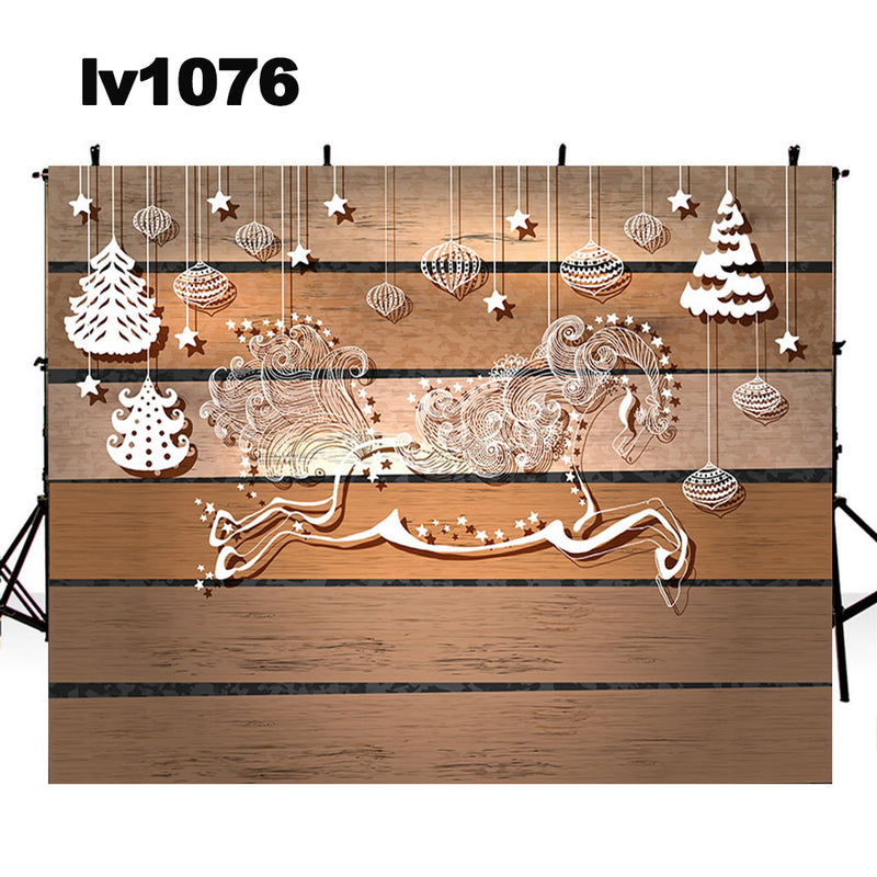 wood photo props winter snow photo backdrop merry Christmas photography background snowflake photo booth props home party decor Vinyl Fabric backdrops