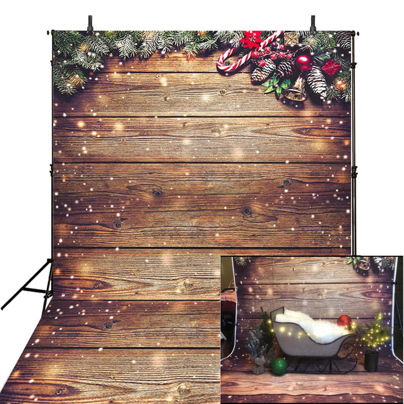 Christmas photo backdrop baby shower snowflake photography background wooden floor photo booth props Merry Xmas backdrops wood