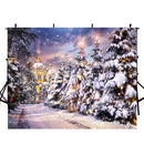 Vinyl Photography Backdrops Winter Snow Tree Christmas Backdrop Newborn Baby Photographic Background Photo Studio Backdrop Props