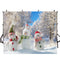 snowman photo backdrop for kids winter snow forest photography background interior decoration photo booth props Merry Xmas backdrops