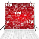 Wood Floor Valentine Party Photography Backdrops Love Sweetheart Photo Props Red Valentine's Day Background Photo Studio