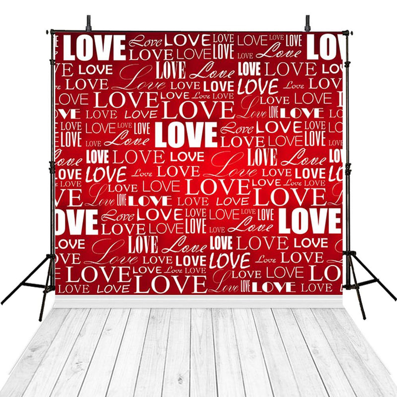 Wood Floor Valentine Party Photography Backdrops Love Sweetheart Photo Props Red Valentine's Day Background Photo Studio