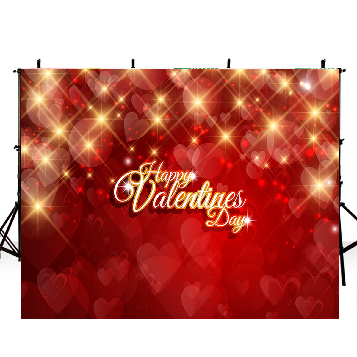 Valentine Party Photography Backdrops Red Sweetheart Photo Props Banner Sparkle Diamond Valentine's Day Background Photo Studio