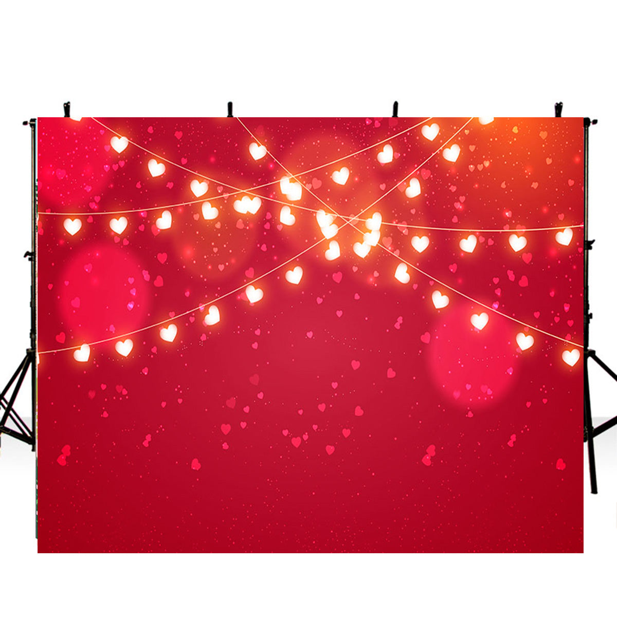 Valentine Party Photography Backdrops Red Sweetheart Photo Props Banner Sparkle Diamond Valentine's Day Background Photo Studio