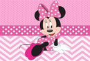 Child Photography Background Minnie Mouse Birthday Party Backdrop Pink Stripe Girl Love Shape Decor Backdrop Photo Studio Banner