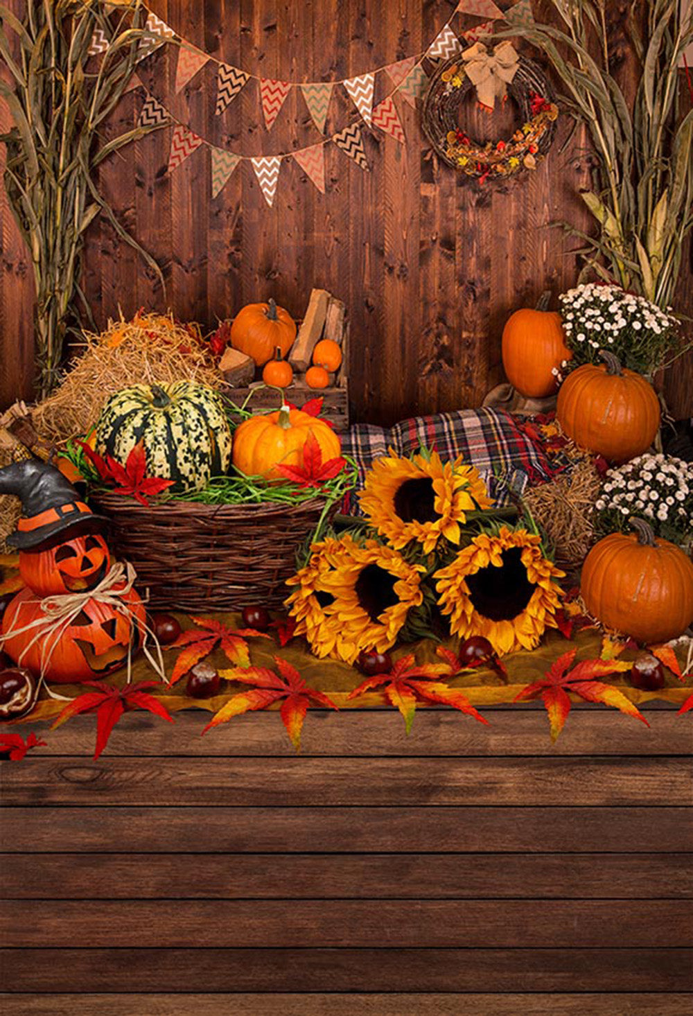 halloween party photo booth backdrop 6x8 wood floor backdrop for picture Pumpkin Lantern photography background ghost photo props for kids