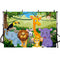 Jungle Safari Animals Zoo Photo Background Dinosaur Party Decoration Kids Birthday Banner Backdrop for Photography Studio