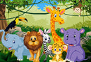 Jungle Safari Animals Zoo Photo Background Dinosaur Party Decoration Kids Birthday Banner Backdrop for Photography Studio