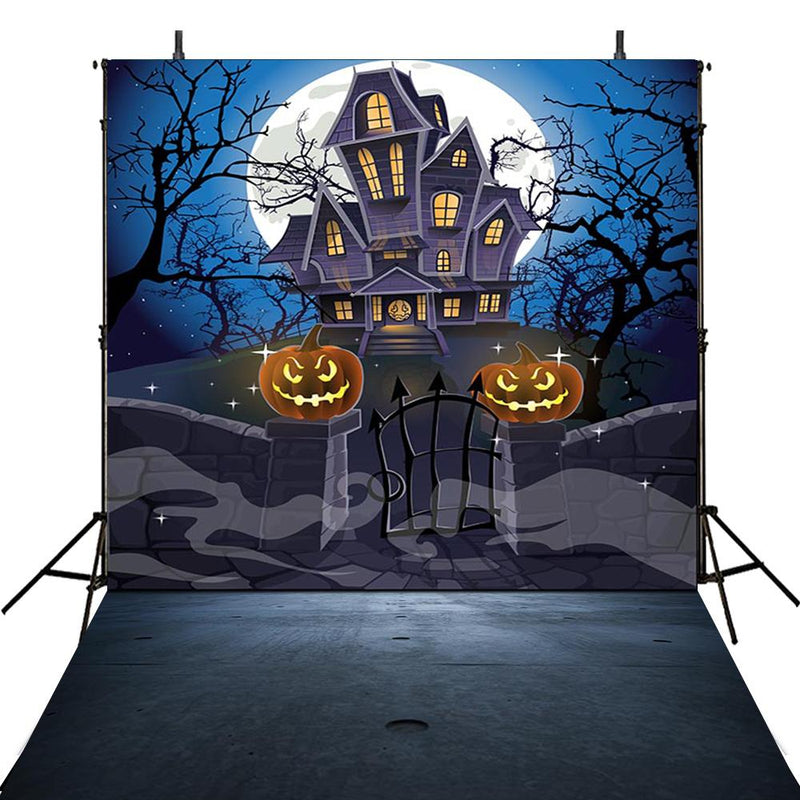 halloween photo booth backdrop Halloween Pumpkin 8x10 backdrop for picture Haunted House photography background halloween moon photo props party