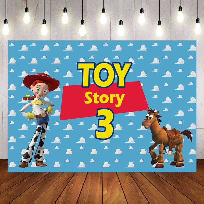 Customize Photography Backdrops Cartoon Toy Story Candy Children Birthday Party Decor Backdrop Photo Studio Banner