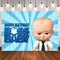 Our Little Man Birthday Party Backdrops Boss Baby Photographic Background Child Customize Photo Banner Vinyl Photocall