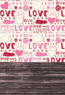 Wood Floor Valentine Party Photography Backdrops Pink Love Sweetheart Photo Props Valentine's Day Background Photo Studio Adults