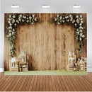 Wood Floor Photography Background Flowers Wedding Bridal Decor Backdrop Wooden Party Banner Backdrop Photo Studio