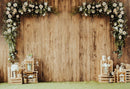 Wood Floor Photography Background Flowers Wedding Bridal Decor Backdrop Wooden Party Banner Backdrop Photo Studio