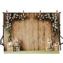 Wood Floor Photography Background Flowers Wedding Bridal Decor Backdrop Wooden Party Banner Backdrop Photo Studio