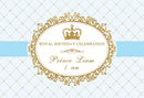 Customized Royal Birthday Celebration Photography Background Prince Boys Birthday Party Photo Studio Backdrop Kids Birthday Banner Photo Prop
