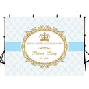 Customized Royal Birthday Celebration Photography Background Prince Boys Birthday Party Photo Studio Backdrop Kids Birthday Banner Photo Prop