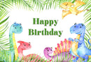 Happy Birthday Photography Background Animals Zoo Jungle Safari Party Banner Photo Studio Backdrop Kids Birthday Banner Photo Prop