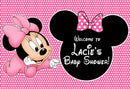 Custom Name Monkey Mouse Photography Background Children Birthday Banner Minnie Mouse Photo Studio Backdrop Girls 1st Birthday Vinyl Photo Prop